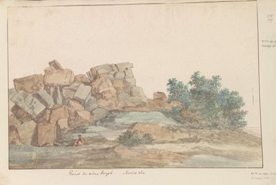 Ruines du temple de Zeus Olympien à Agrigente (Voyage en Italie, en Sicile et à Malte - 1778) - Louis Ducros