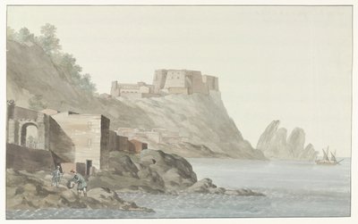 Rocher et ville de Scilla en Calabre; vue prise du côté de l