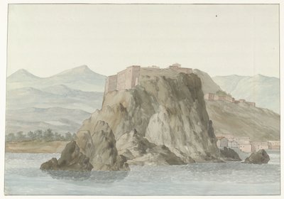 Roche et ville de Scilla en Calabre vue de la mer côté nord - Louis Ducros