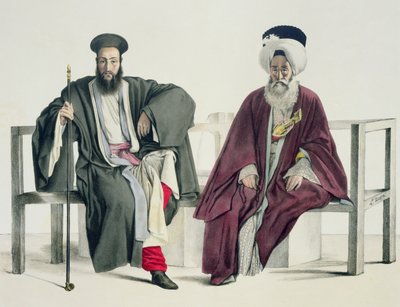Un prêtre grec et un Turc, gravé par les frères Thierry, 1825 - Louis Dupré