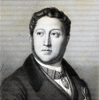 Portrait du compositeur Gioachino Antonio Rossini 1792-1868, 1836 - Louis Dupré