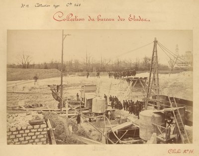 Jetée avant (n°4) côté Grenelle, visite de la Société des Architectes - Louis Emile Durandelle