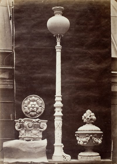 Interior Details and Candelabra, Théâtre du Vaudeville, Paris - Louis Emile Durandelle