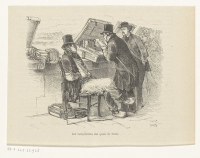 Libraire sur un quai à Paris - Louis Ernest Lesage
