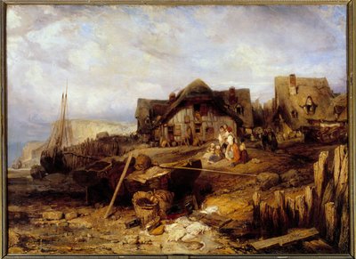 Plage à marée basse - Louis Eugene Gabriel Isabey