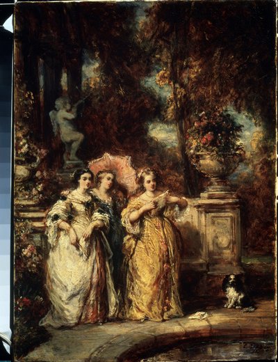 La promenade - Louis Eugene Gabriel Isabey