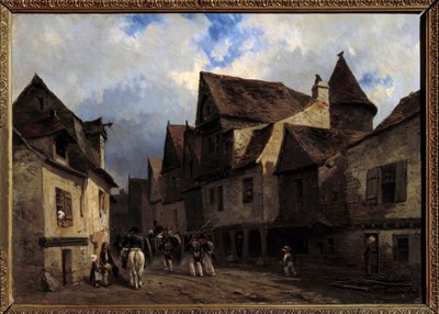 Rue de village breton - Louis Eugene Gabriel Isabey