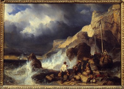 Contrebandiers transportant des marchandises - Louis Eugene Gabriel Isabey
