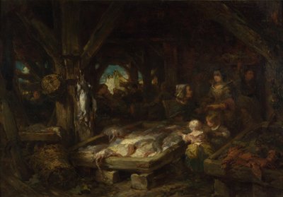 Le Marché aux poissons, Dieppe - Eugene Isabey