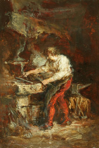 La forge - Louis Eugene Gabriel Isabey