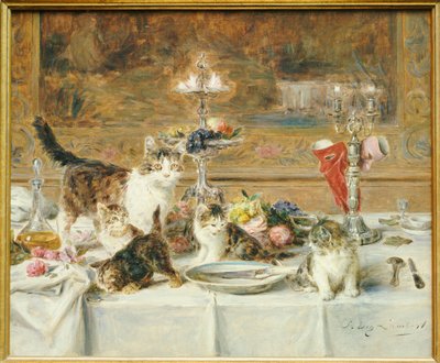 Invités après le dîner - Louis Eugene Lambert