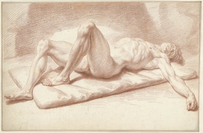 Nu masculin couché sur le dos - Louis Fabritius Dubourg