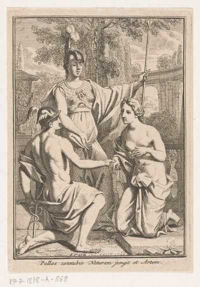 Minerva réunissant Mercure et la personnification de la nature - Louis Fabritius Dubourg