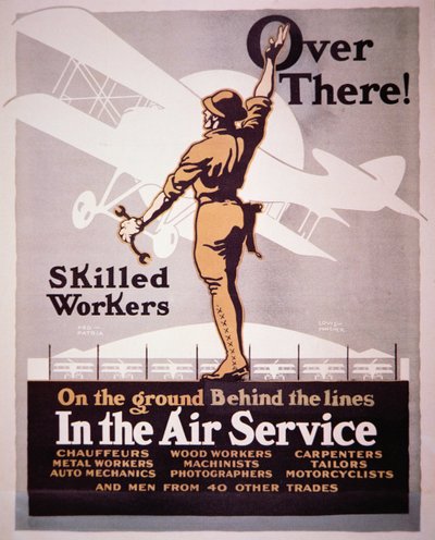 Affiche de recrutement américaine pour le service aérien - Louis Fancher