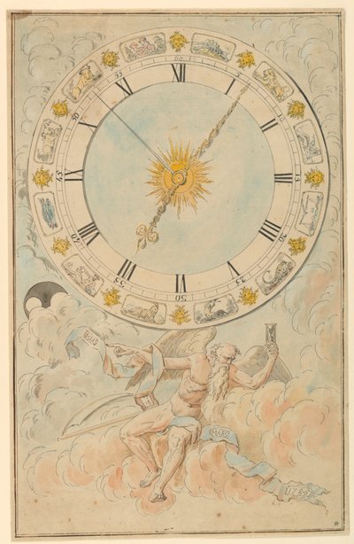 Cadran avec les signes du zodiaque - Louis Felix de la Rue