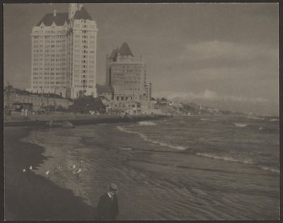 [Scène de plage avec gratte-ciel] - Louis Fleckenstein
