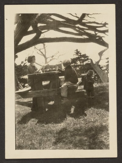 [Enfants à une table de pique-nique] - Louis Fleckenstein