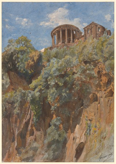 Vue du temple de Vesta à Tivoli - Louis Français