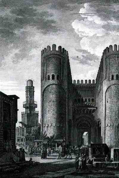 Bab El-Futuh (Porte des Victoires) gravé par Pierre Nicolas Ransonette de Volume III de 