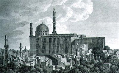 La Djami ou Mosquée Cathédrale de Hasan au Caire, gravée par Pierre Nicolas Ransonnette, planche 65 du Volume III de 