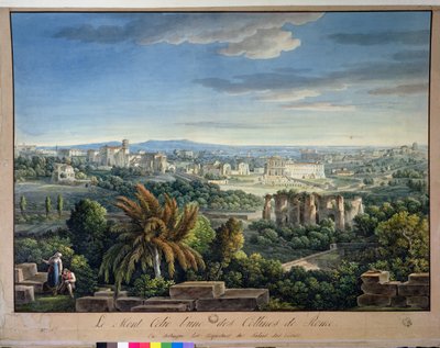 Vue de la colline Celian, Rome, c.1800 - Louis Francois Cassas