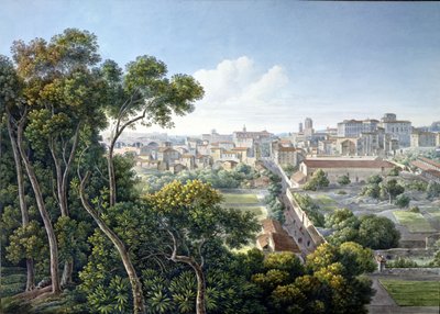 Vue de la colline du Viminal, Rome, c.1800 - Louis Francois Cassas
