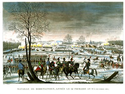 La bataille de Hohenlinden, 12 Frimaire, An 9 (3 décembre 1800) gravée par Edme Bovinet (1767-1832) - Louis Francois Couche