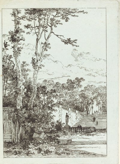 Parc abandonné - Louis Gabriel Moreau the Elder