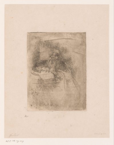 Vieil homme barbu appuyé sur un livre ouvert - Louis Gallait (attributed to)