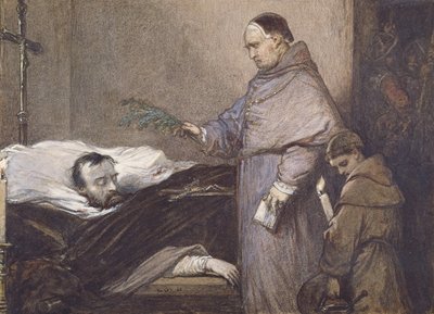 Martin Rithone bénissant le corps du comte d