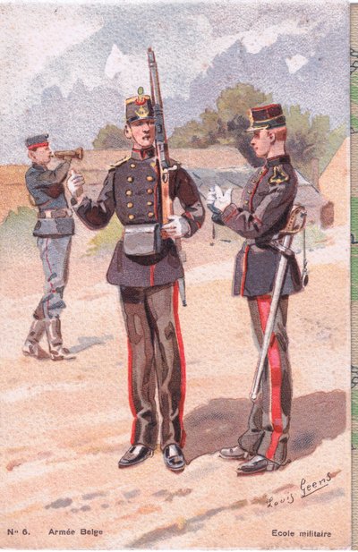 École Militaire, Carte Postale, Années 1920 - Louis Geens