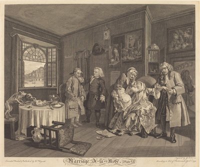 Mariage à la mode : pl.6 - Louis Gerard Scotin after William Hogarth