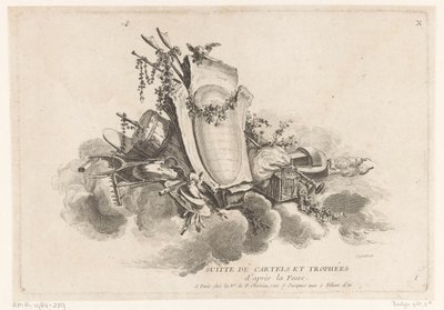 Cartouche avec objets agricoles - Louis Germain