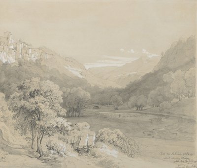 Vue de Cavi dans les collines sabines, 1848 - Louis Gurlitt