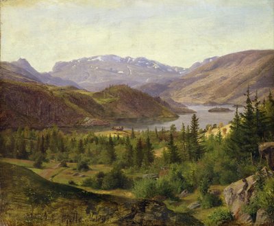 Hjelle dans le Valders, Tile Fjord, 1835 - Louis Gurlitt