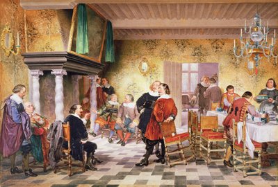Une réunion conviviale de la corporation des brasseurs, Anvers - Louis Haghe