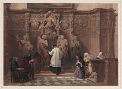 Confessionnal, église Saint-Paul, Anvers, 1838 - Louis Haghe