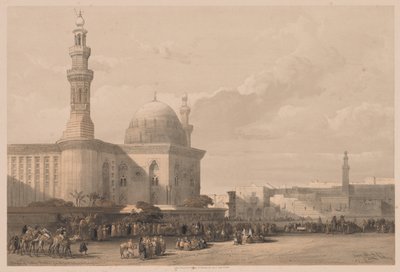 Égypte et Nubie : Volume III - N° 38, Mosquée du Sultan Hassan depuis la Grande Place de Rameyleh - Louis Haghe