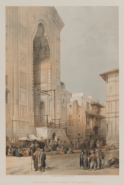 Grande entrée de la mosquée du sultan Hassan - Louis Haghe