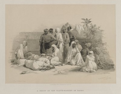 Égypte et Nubie, Volume III : Au marché aux esclaves au Caire, 1849 - Louis Haghe