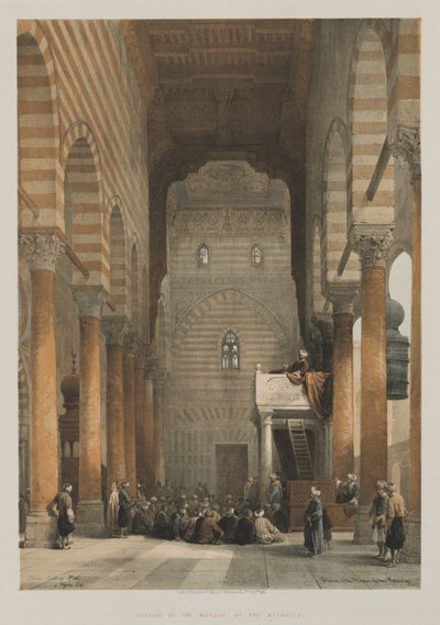 Intérieur de la mosquée des Metwalys - Louis Haghe