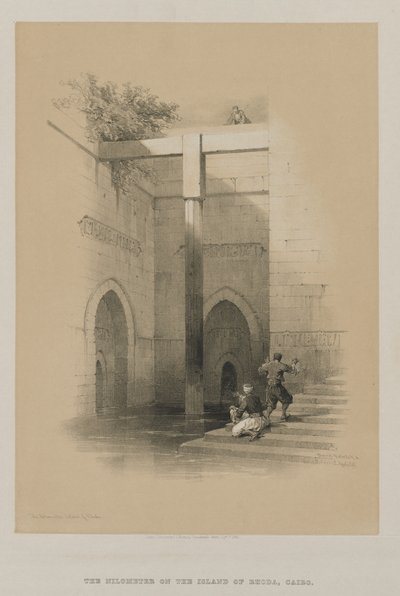 Égypte et Nubie, Volume III : Le Nilomètre. Île de Rhoda - Louis Haghe
