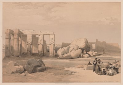 Égypte et Nubie : Volume II - N° 4, Fragments des Grands Colosses, au Memnonium - Louis Haghe