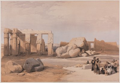 Égypte et Nubie, Volume II : Fragments des grands colosses au Memnonium, Thèbes, 1847 - Louis Haghe