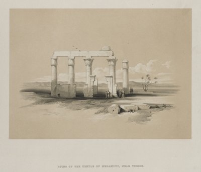 Égypte et Nubie, Volume II : Ruines du temple de Madamoud, à Thèbes - Louis Haghe