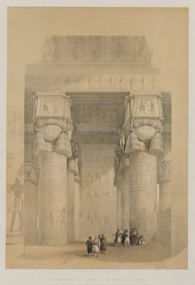 Vue depuis le portique du temple de Dendera - Louis Haghe
