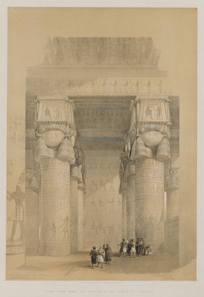 Égypte et Nubie, Volume II : Vue depuis le portique du temple de Dendera, 1849 - Louis Haghe