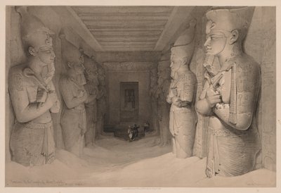 Égypte et Nubie : Volume I - No. 14, Intérieur du Temple Aboo Simbel, 1836 - Louis Haghe