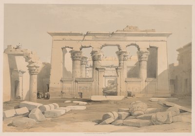 Égypte et Nubie : Volume I - N° 28, Portique du Temple de Kalabsha, 1838 - Louis Haghe