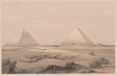 Égypte et Nubie : Volume I - N° 3, Pyramides de Gizeh - Louis Haghe